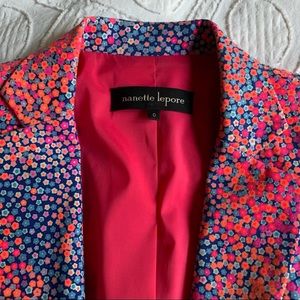 Nanette Lepore Neon Floral Blazer 0